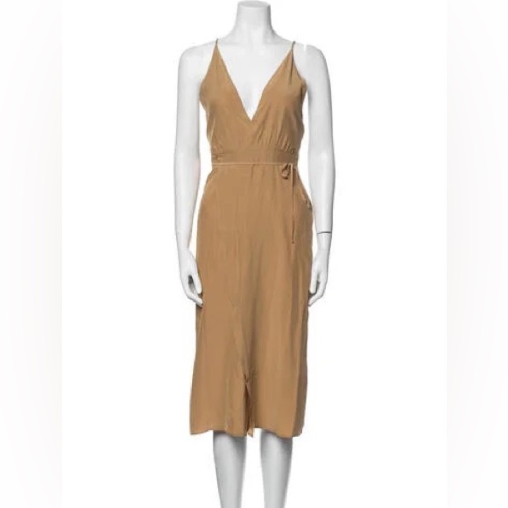 Reformation V-Neck Midi Wrap Dress